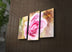 Tablou Canvas cu Led Trandafir Roz, Multicolor, 66 x 45 cm