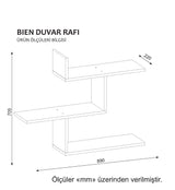 Raft de perete Basic, Alb, 89,5x70,5x22 cm