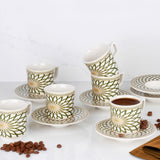 Set cești de cafea, Albastru, 35x7x32 cm