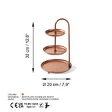 Accesoriu metalic decorativ Decorative Metal Accessory Lux 2, Cupru, 20x32 cm