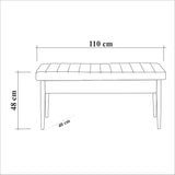 Bancă Vina Bench   4, Stejar, 48x40x110 cm