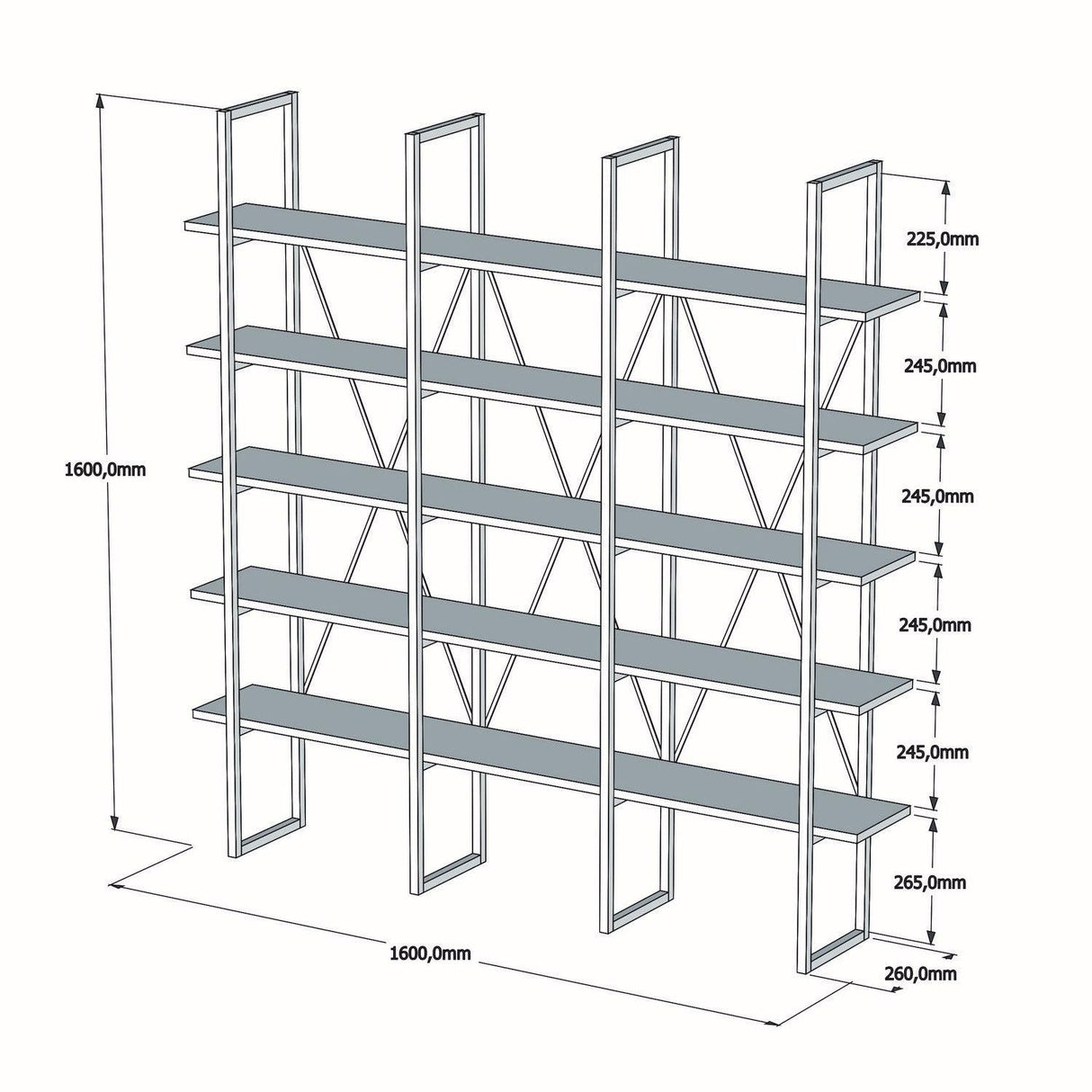 Biblioteca Beylerbeyi, Nuc, 160x160x26 cm