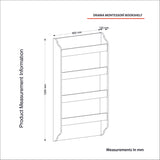 Biblioteca Cre, Alb, 80x120x12 cm