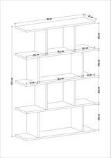 Biblioteca Harmon, Stejar, 90 x 127 x 25 cm