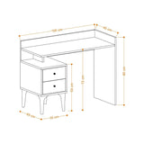 Birou Puuk cu 2 sertare, Stejar, 100 x 80 x 45 cm