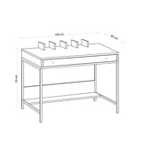 Birou Rex cu sertar, Stejar, 100 x 84 x 60 cm