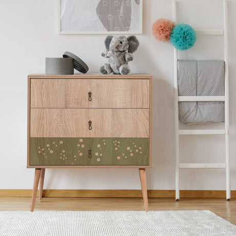 Comoda City Trio Dresser 2, Multicolor, 90x40x80 cm