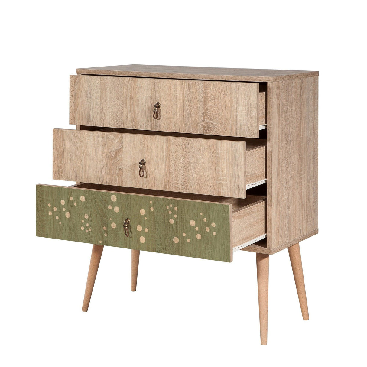 Comoda City Trio Dresser 2, Multicolor, 90x40x80 cm