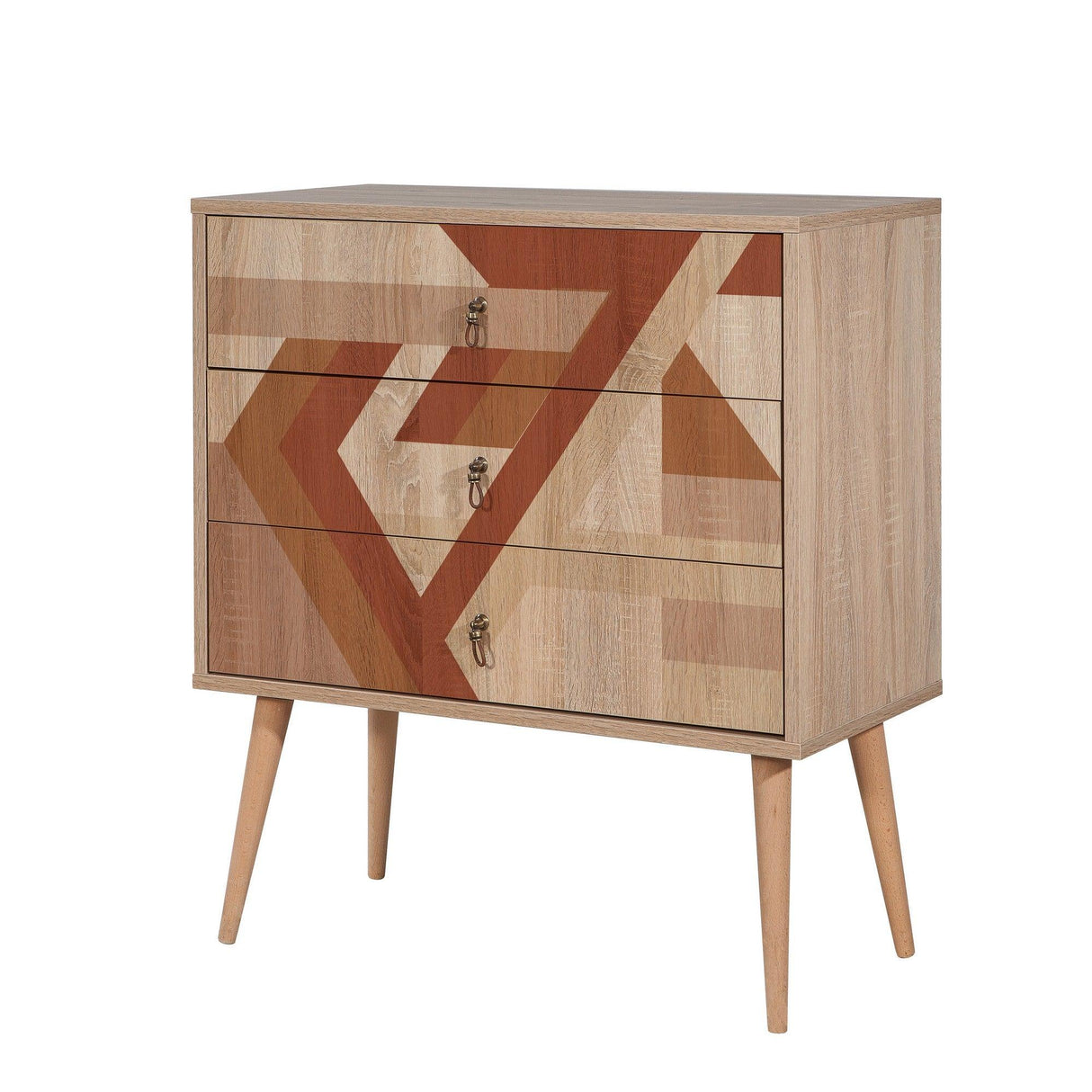 Comoda City Trio Dresser 3, Multicolor, 89x40x80 cm