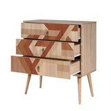 Comoda City Trio Dresser 3, Multicolor, 89x40x80 cm