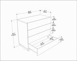 Comoda Evate, Alb, 90x81.6x45 cm