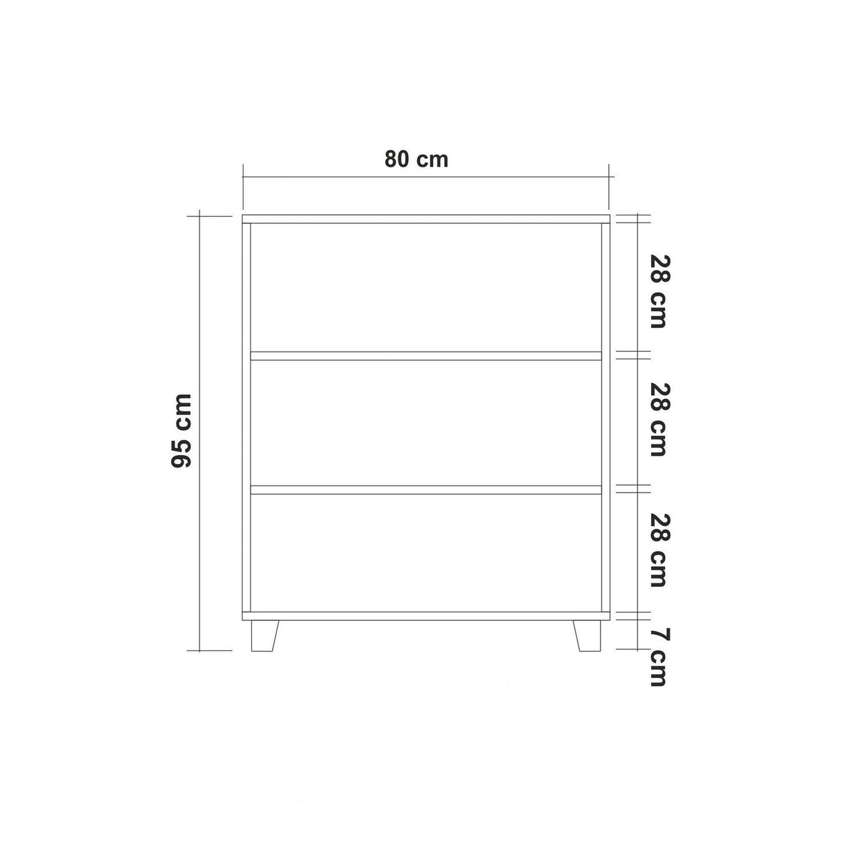 Comoda Gravis - Atlantic Pine, Stejar, 80x95x43 cm