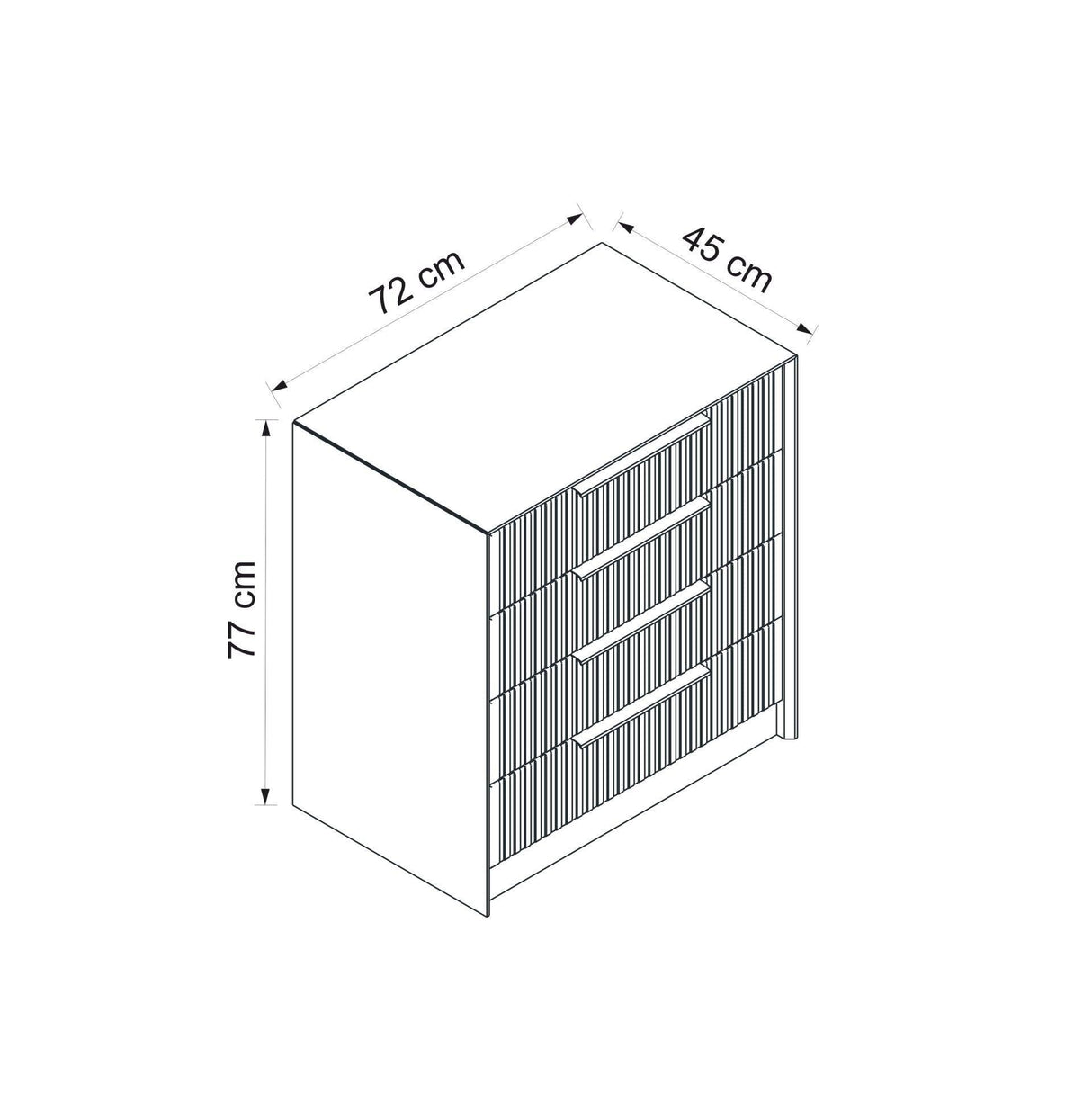 Comoda Kale Luxe - 7939, 72x45x77 cm