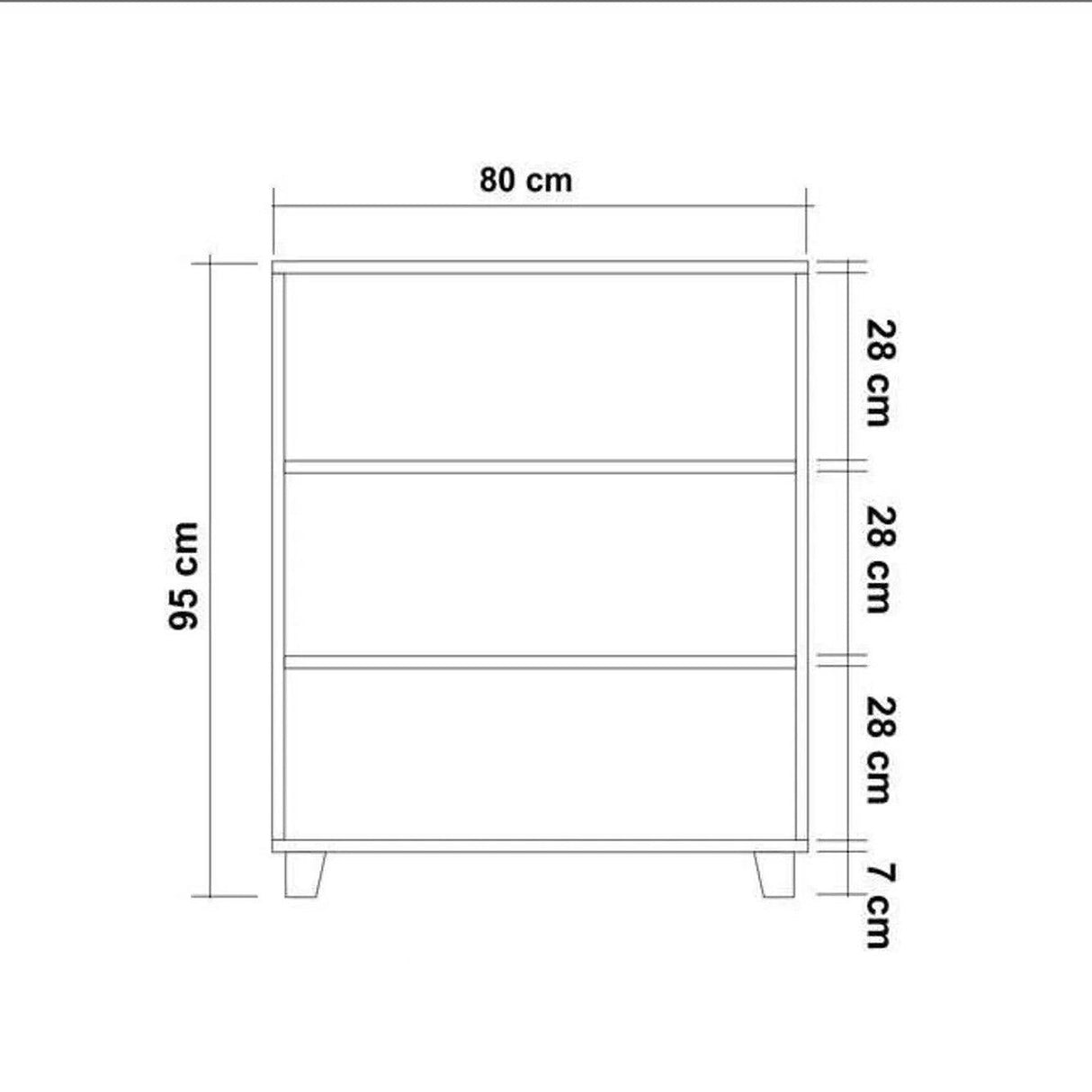 Comoda Leva Gravis Flow Dresser 1, Stejar, 95x43x80 cm