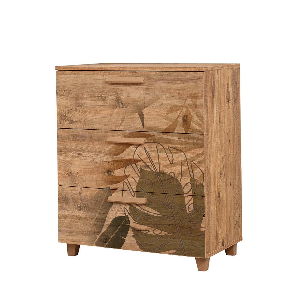 Comoda Leva Gravis Flow Dresser 2, Stejar, 95x43x80 cm