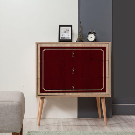 Comoda Trio Dresser 10, Sonoma, 90x40x80 cm