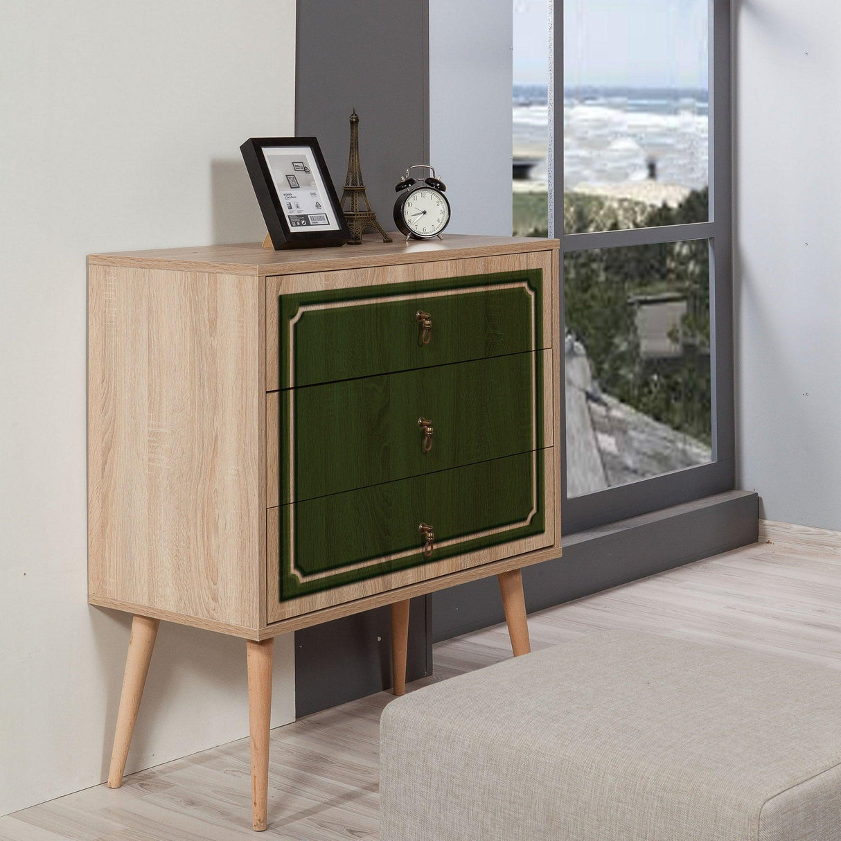 Comoda Trio Dresser 12, Sonoma, 90x40x80 cm