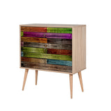 Comoda Trio Dresser 13, Stejar Sonoma, 90x40x80 cm