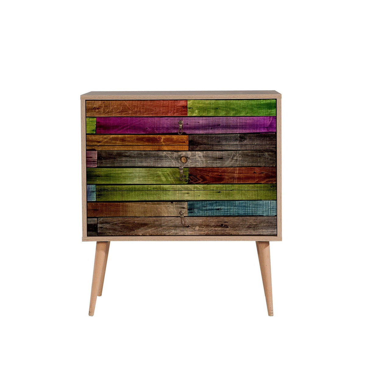 Comoda Trio Dresser 13, Stejar Sonoma, 90x40x80 cm