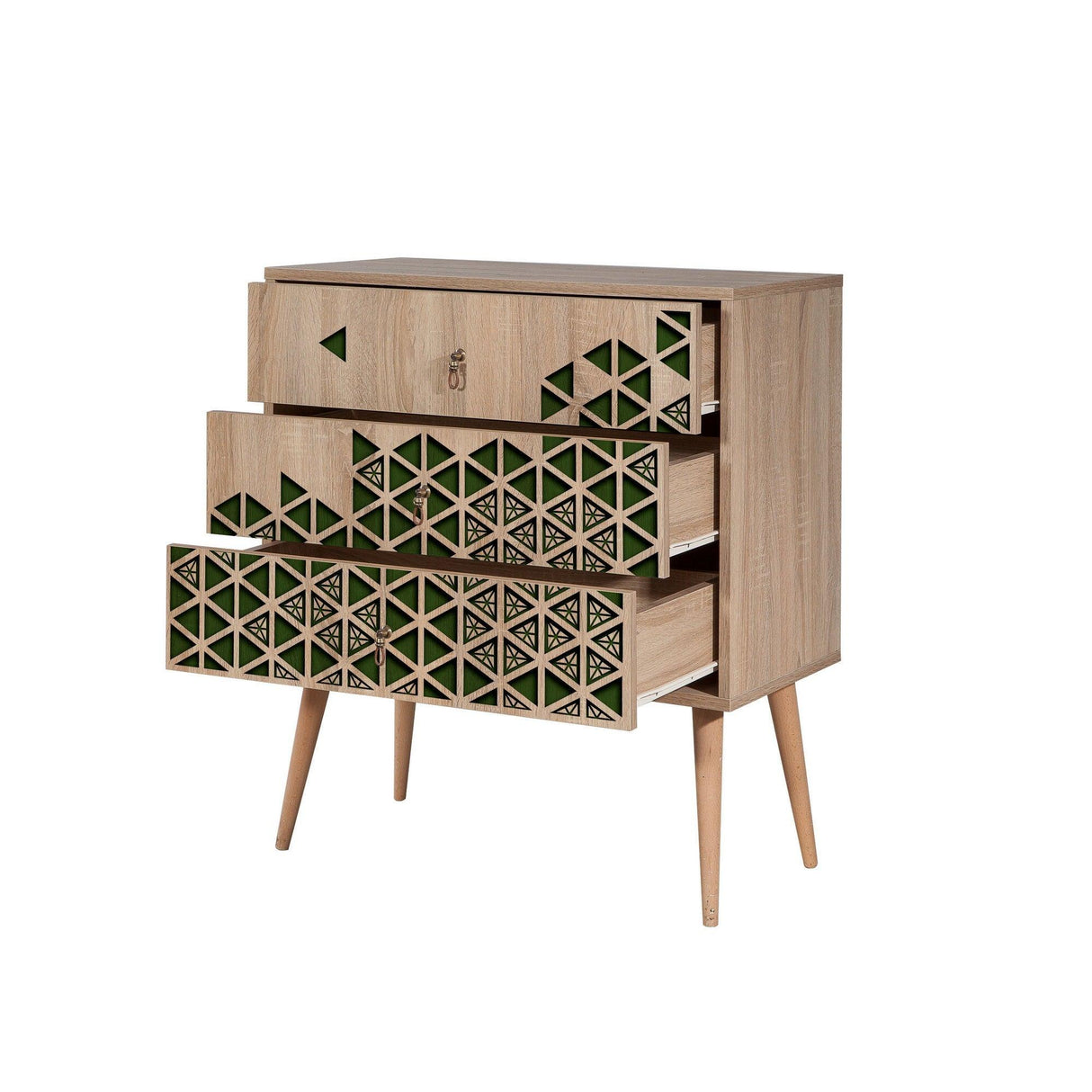 Comoda Trio Dresser 2, Sonoma, 90x40x80 cm