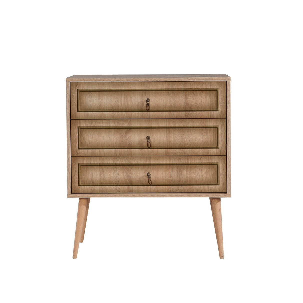 Comoda Trio Dresser 7, Stejar Sonoma, 90x40x80 cm