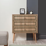 Comoda Trio Dresser 8, Stejar Sonoma, 90x40x80 cm