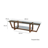 Comoda TV Amalfi - Walnut, Nuc, 35x35x158 cm