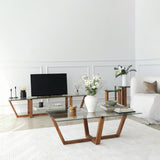 Comoda TV Amalfi - Walnut, Nuc, 35x35x158 cm