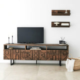 Comoda TV Aristo - Walnut, Nuc, 12x15x50 cm