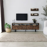 Comoda TV Aristo - Walnut, Nuc, 12x15x50 cm