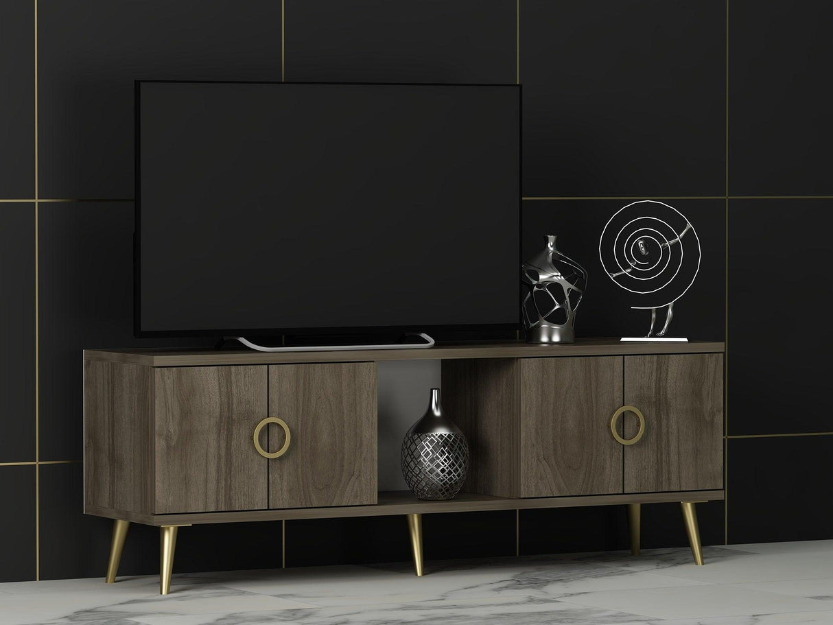 Comoda TV Cey - Walnut, Nuc, 45x30x120 cm