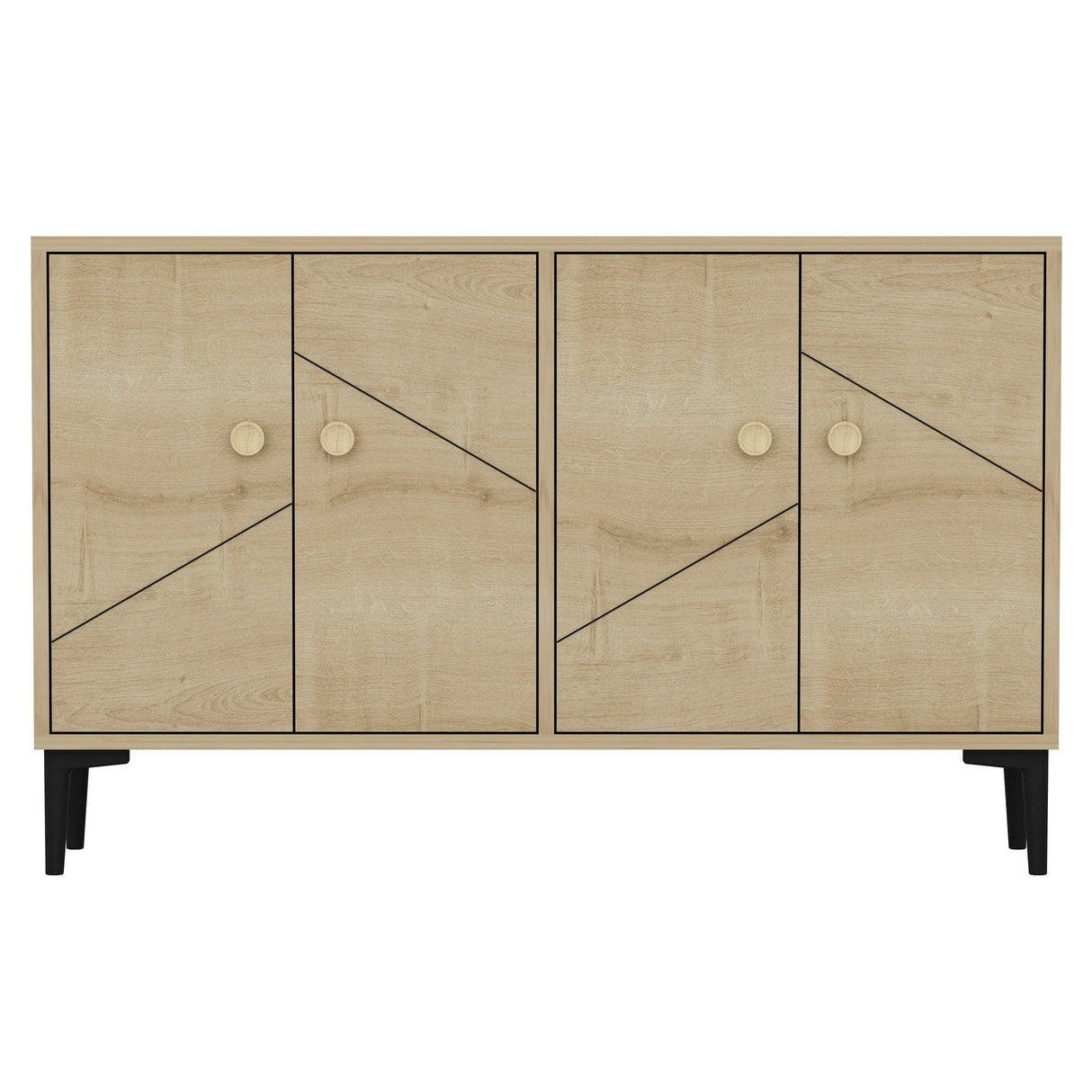 Comoda TV Cria - Sapphire Oak, Stejar, 75x30x120 cm