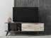 Comoda TV Liberty - Anthracite, Marble, Gri, 45x30x120 cm