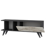 Comoda TV Liberty - Anthracite, Marble, Gri, 45x30x120 cm