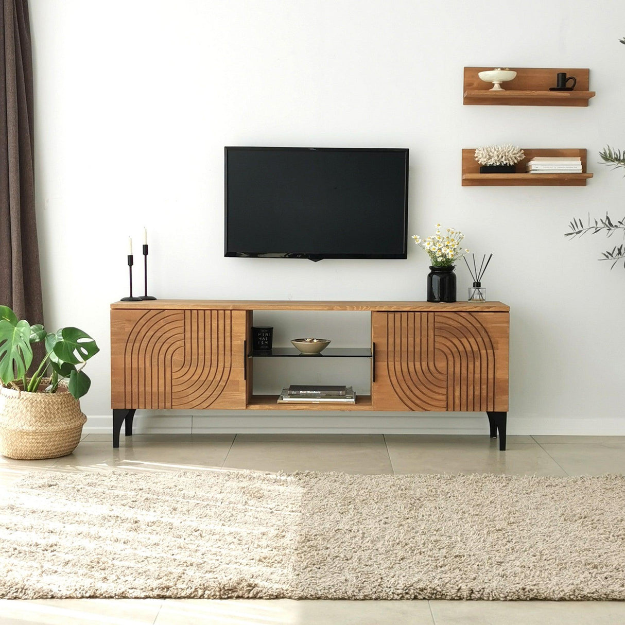 Comoda TV Lidya - Oak, Stejar, 40x30x150 cm