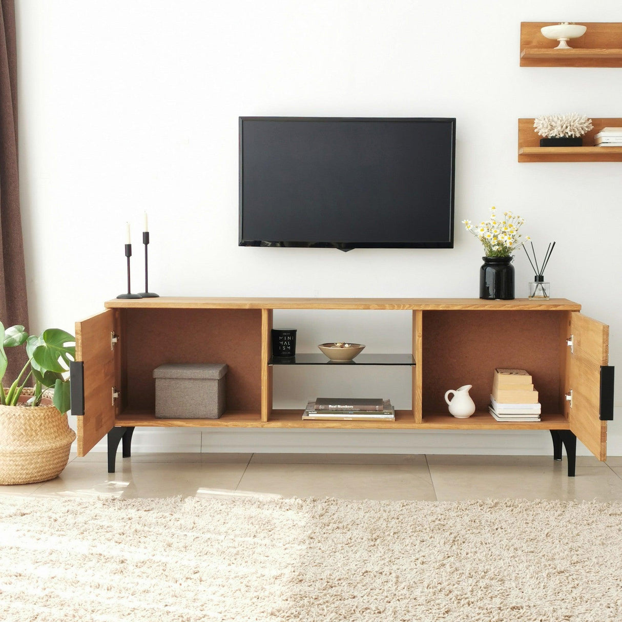 Comoda TV Lidya - Oak, Stejar, 40x30x150 cm