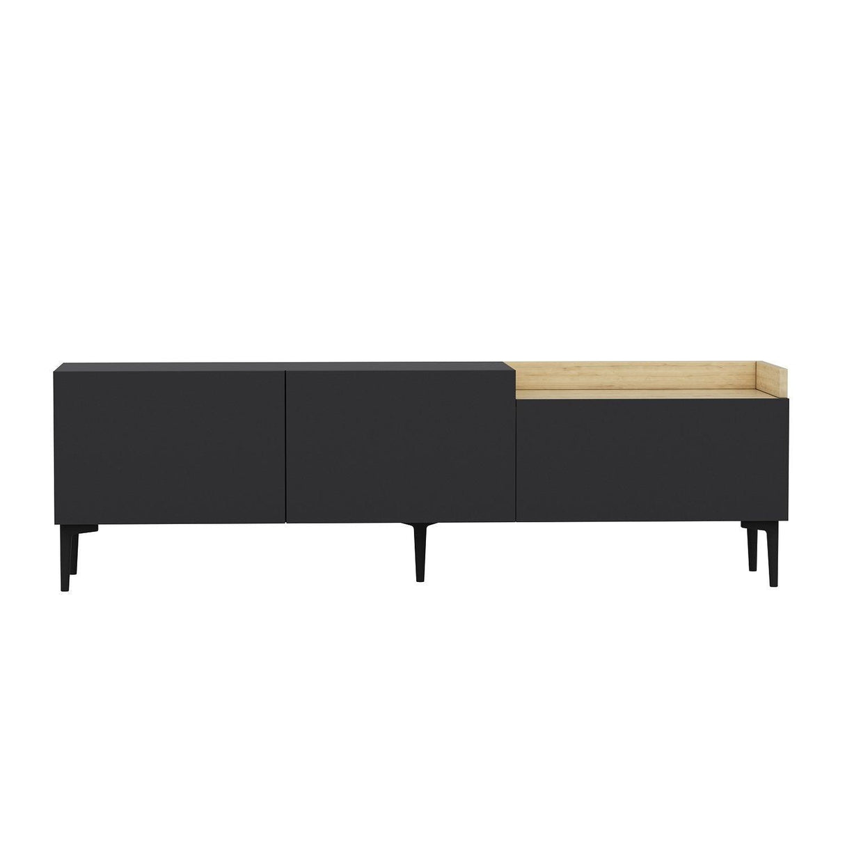 COMODA TV Mia - Anthracite, Gri, 160x48x37 cm