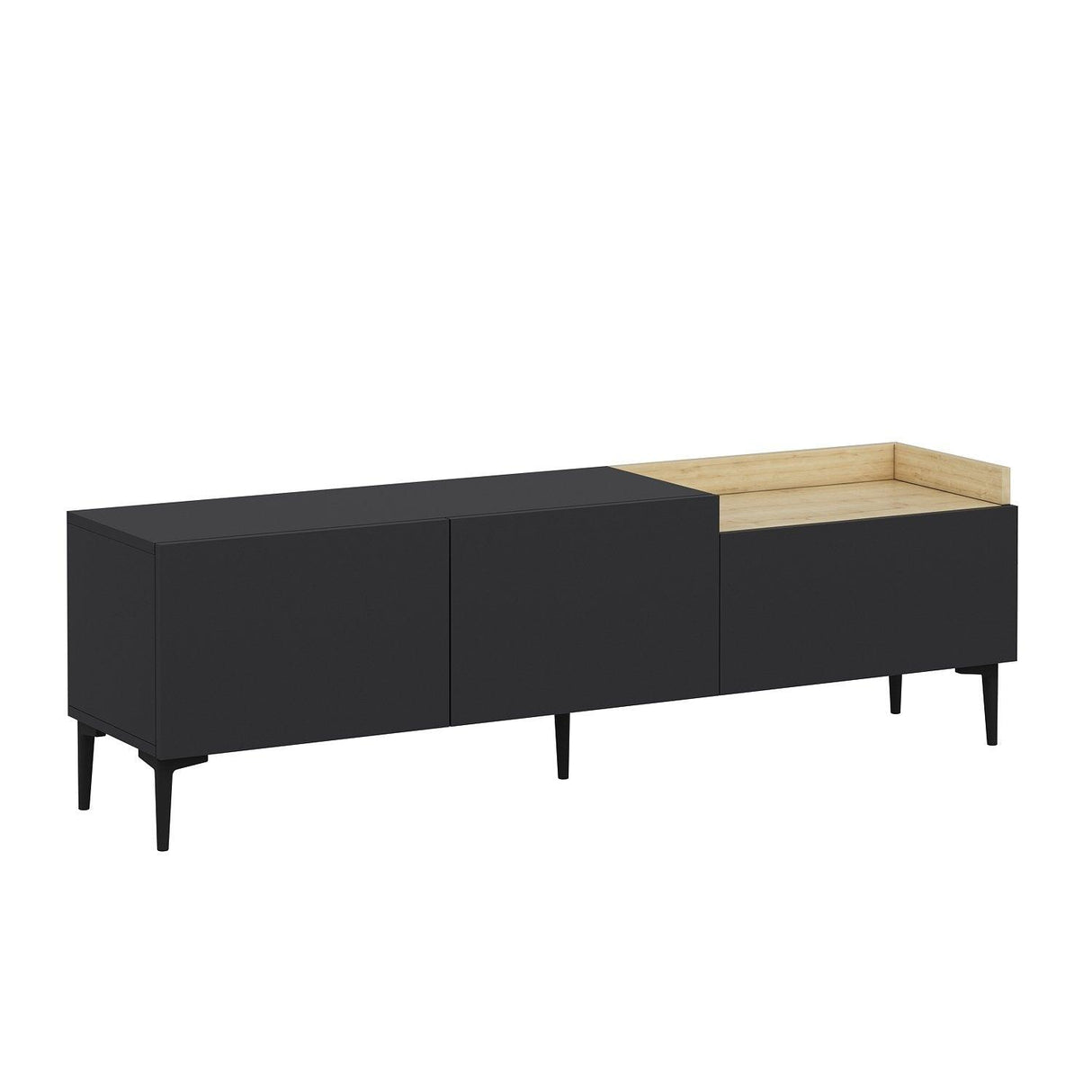 COMODA TV Mia - Anthracite, Gri, 160x48x37 cm