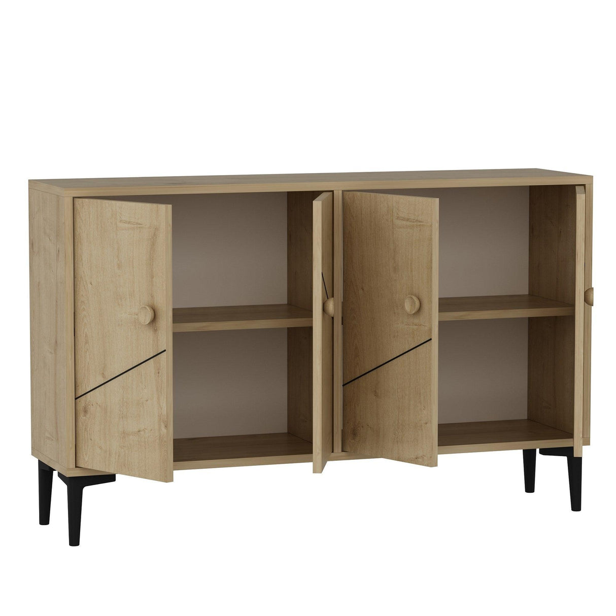 Comoda TV Myria - Sapphire Oak, Stejar, 75x30x120 cm