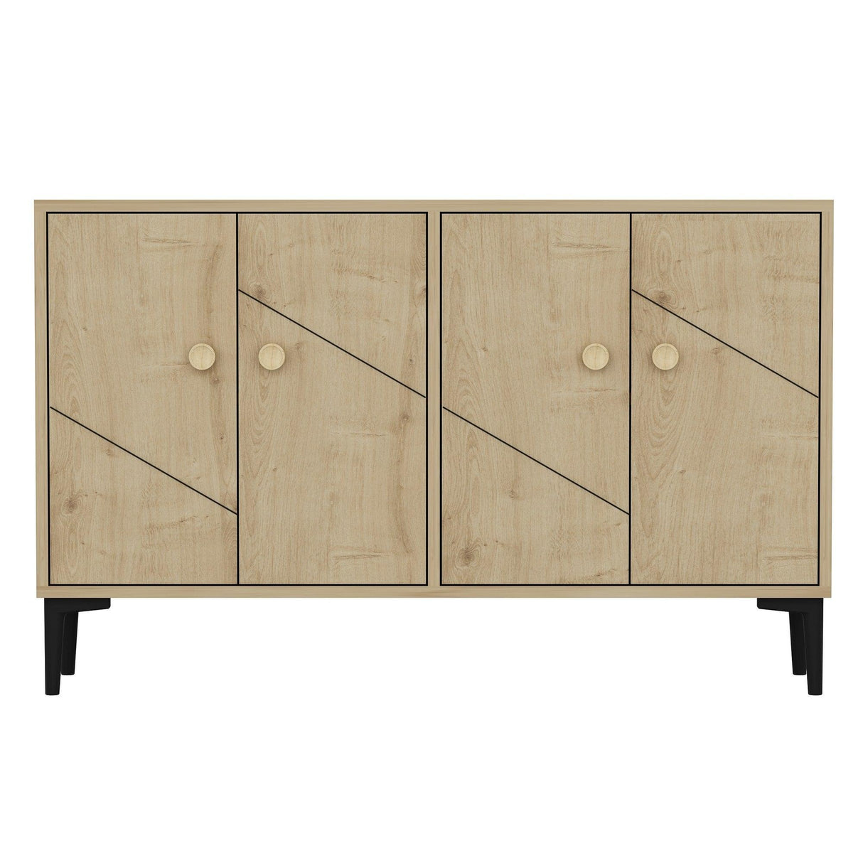 Comoda TV Myria - Sapphire Oak, Stejar, 75x30x120 cm