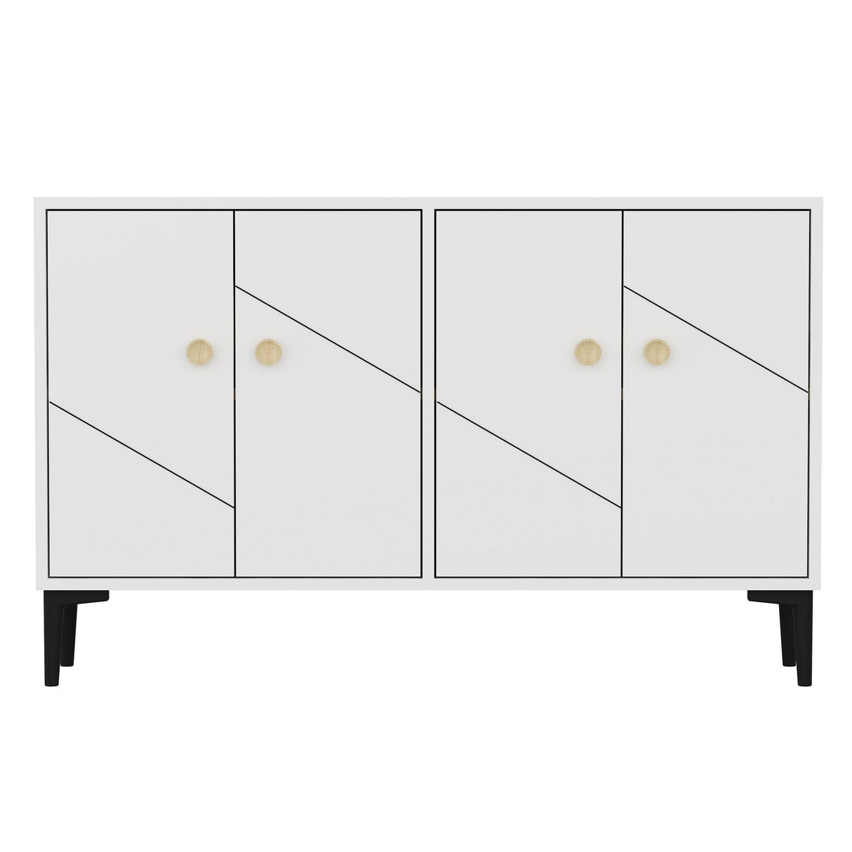 Comoda TV Myria - White, Alb, 75x30x120 cm