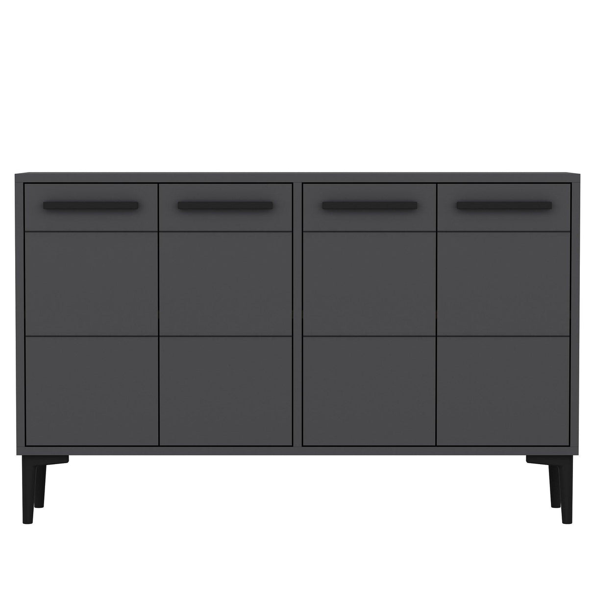 Comoda TV Stria - Anthracite, Gri, 75x30x120 cm