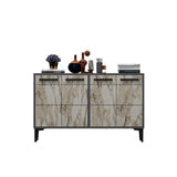 Comoda TV Stria - Anthracite, Marble, Gri, 75x30x120 cm