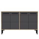 Comoda TV Stria - Sapphire Oak, Anthracite, Stejar, 75x30x120 cm