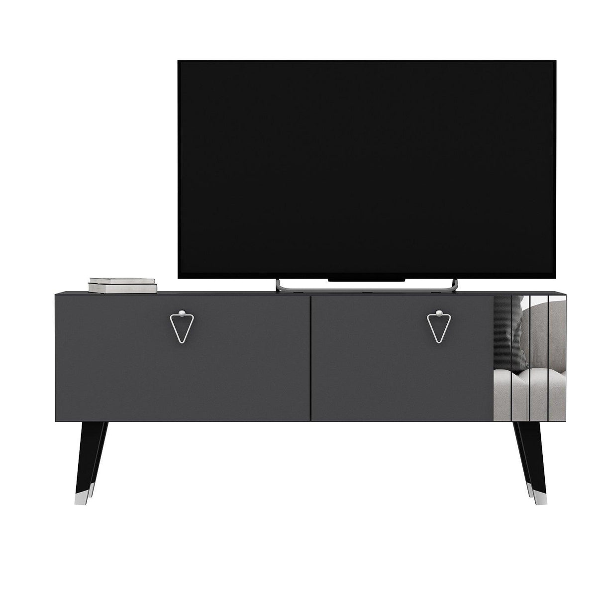 Comoda TV Tarab - Anthracite, Gri, 50x30x120 cm