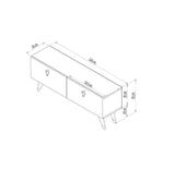 Comoda TV Tarab - Walnut, Nuc, 50x30x120 cm