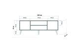 COMODA TV Truva -  TV Stand 11, Stejar Sonoma, 50x40x140 cm