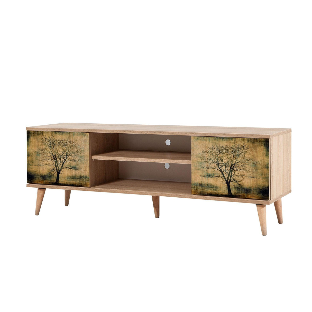 COMODA TV Truva -  TV Stand 6, Stejar Sonoma, 50x40x140 cm