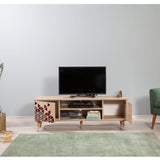 COMODA TV Truva -  TV Stand 9, Stejar Sonoma, 50x40x140 cm