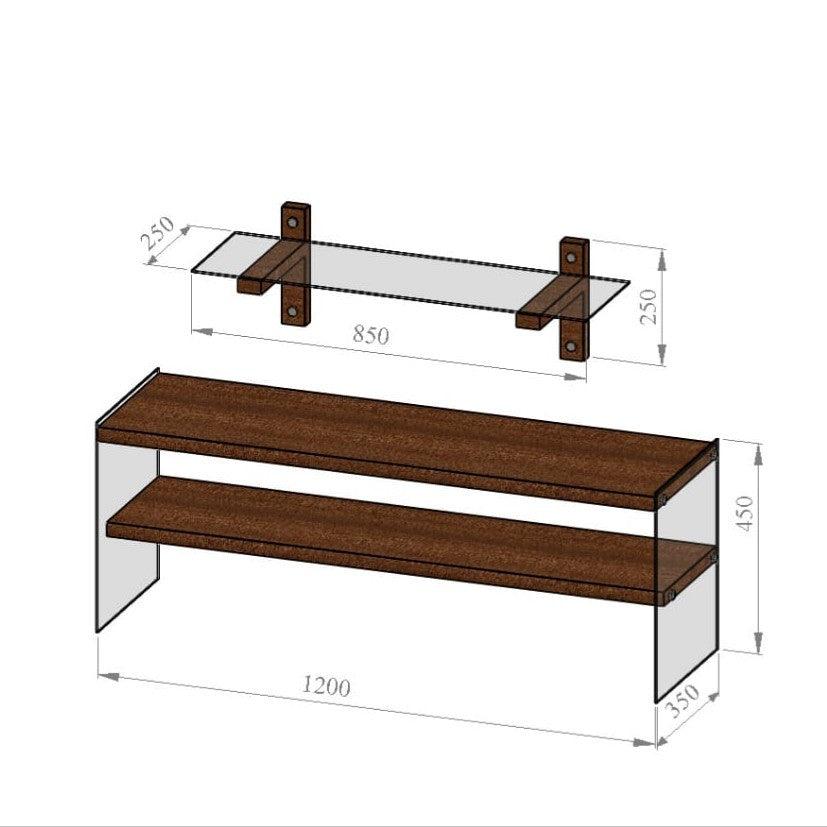 Comoda TV TV101, Nuc, 35x45x120 cm